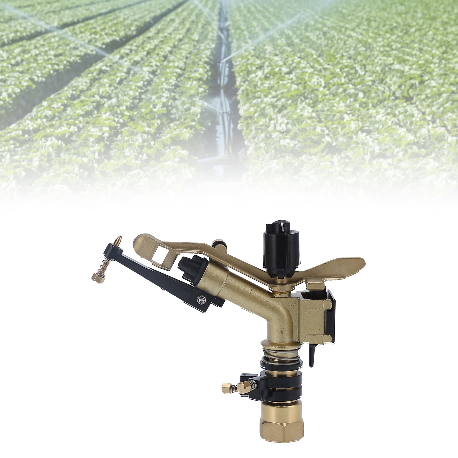BIMZUC DN25 Rocker Arm Rotating Sprinkler Adjustable Angle Impact Sprinkler for Garden Irrigation Lawn Watering Tool