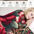 thumbnail image 3 of EastSmooth Leopard Print Blanket, Red Rose Throw Blanket, Brown Cheetah Blanket, Safari Wildlife Animal Sherpa Blanket, Shower Bath Room, Blossom Floral Fuzzy Blanket For Couch Sofa Or Bed Throw Size, 3 of 6