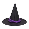 thumbnail image 4 of Virmaxy Halloween Costume Witch Dress V Neck Sheer Flutter Sleeve Maxi Skirt Adjustable Waist with Hat for Cosplay Party Sizes 2-12 Years, Purple, 4 of 9