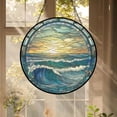 thumbnail image 5 of Romantic Daylight Ocean Wave Stained Glass Suncatcher,creative Decorative Gift,elegant Window Hanging,home Decor,cure Gift,mother's Day Gift, 5 of 7
