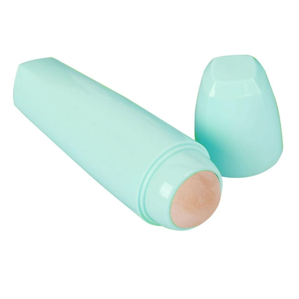 Rodillo facial volcánico absorbente de aceite, reutilizable, de mano, para maquillaje, para hombres y mujeres. Verde