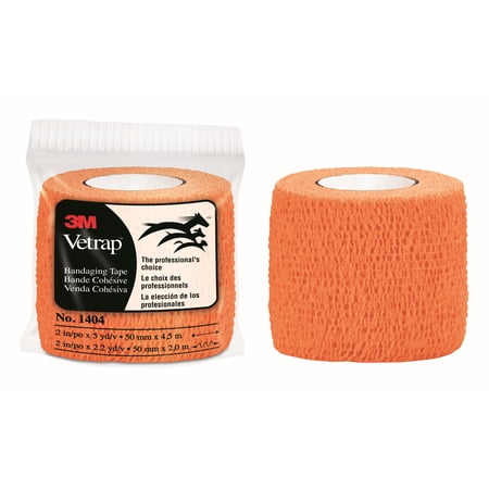 3M Vetrap Bandaging Tape Bulk Pack, 1404BO Bulk Bright Orange