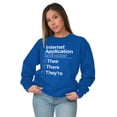thumbnail image 3 of Internet App Troll Proper Usage Nerd Unisex Plus Size Sweatshirt Brisco Brands 4X, 3 of 6