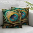 thumbnail image 3 of Leisuo Peacock Feather case for Hair and Skin, Bird Animal Pillowcase, Soft Pillow Cover , Slip Cooling Cases, 3 of 5