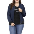 thumbnail image 5 of Unique Bargains Women's Plus Size Zipper Trim Outerwear Bomber Jacket, 5 of 7