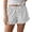 Grey, variant on Women’s Striped Ruffle Hem Loungewear Shorts, Casual Summer Sleep Shorts with Elastic Waist & Pockets, Multi-Color, S,M,L,XL,XXL