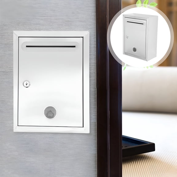 TALENO Mail Boxes for House outside Locking Mailboxes Staff Silver