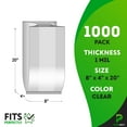 thumbnail image 2 of Clear Gusseted Poly Bags, 1 Mil Side Gusseted Plastic, 1000 Count, 8 x 4 x 20 in, 2 of 7