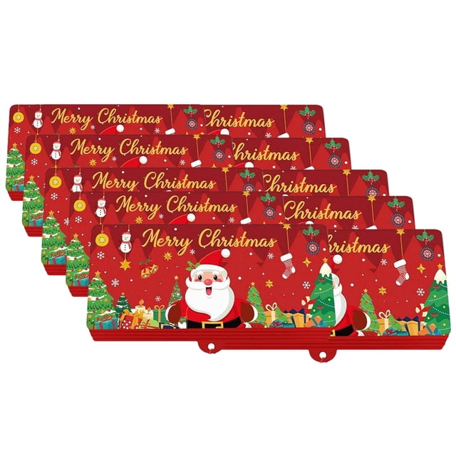 Gift Cards Christmas Christmas Red Envelope 10 Cards Christmas Surprise Party Red Envelope Money Box - Holiday Gift Storage Christmas 5Pc/10Pc Unique Christmas Gifts