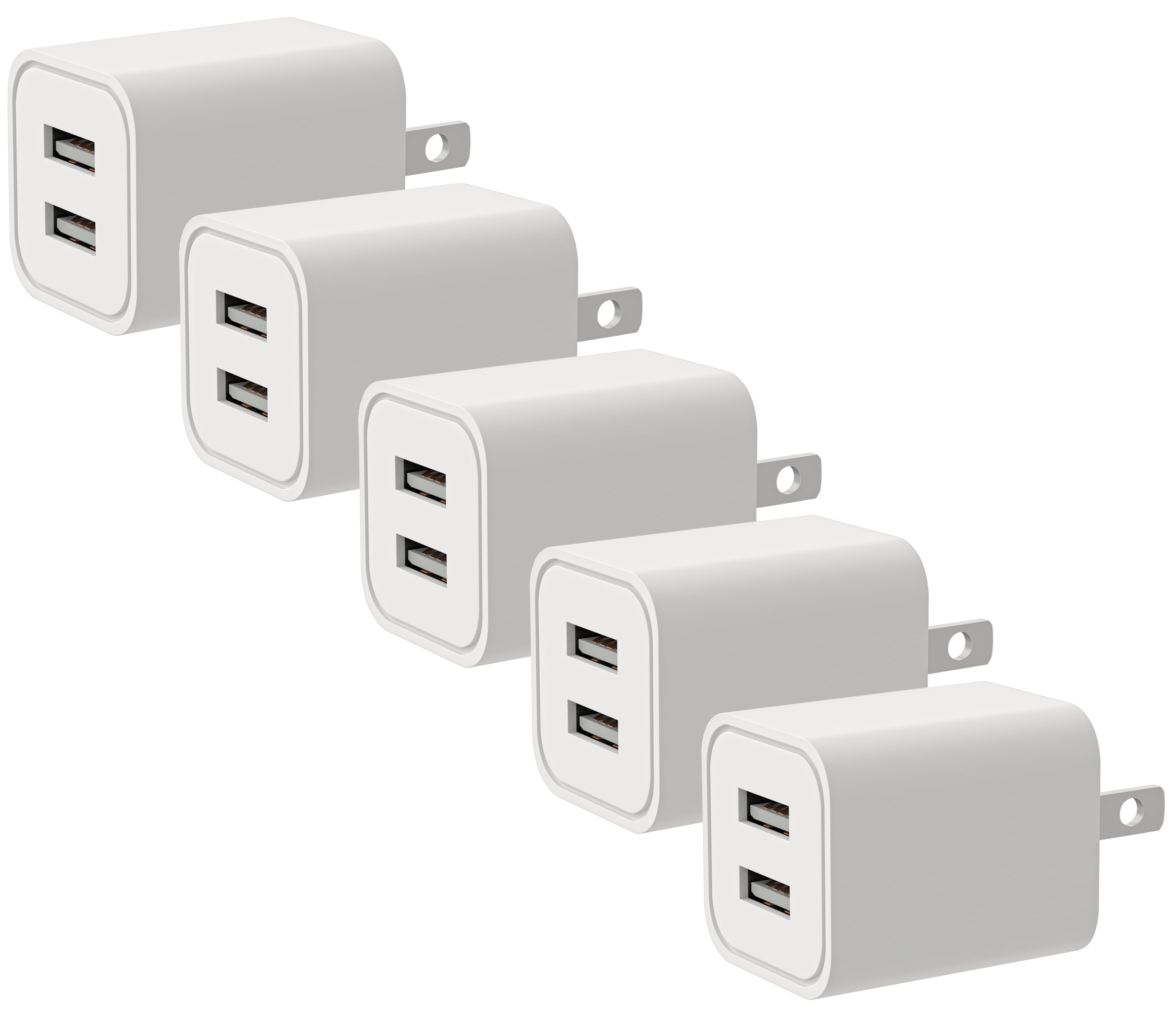 4 Port USB AC Wall Charger WHITE for iPad Air 2 mini 3 iPhone 7 6s 6 Plus 5s SE 