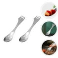 thumbnail image 4 of Miangastore Creative Spoon Flatware Shape Durable Stainless Steel Silver 2Pcs 6.3X1.2X0.8In, 4 of 8