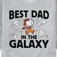 thumbnail image 3 of Peanuts - Best Dad In The Galaxy Snoopy - Men's Crew Neck Fleece Pullover, 3 of 6