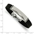 thumbnail image 3 of Stainless Steel Bracelet ID Women's 9 mm 7.25 in Polished Rubber, 3 of 3