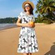 thumbnail image 4 of Easygdp Dachshund Dog Puppy para Vestido Transpirable de Mujer, Vestido Suelto de Manga Corta con Pliegues y Bolsillos para el Verano, 4 of 6