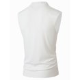 thumbnail image 4 of XFeng Men's Ribbed Sleeveless Henley Tank Top, Stand Collar Casual Muscle Shirt, 4 of 7