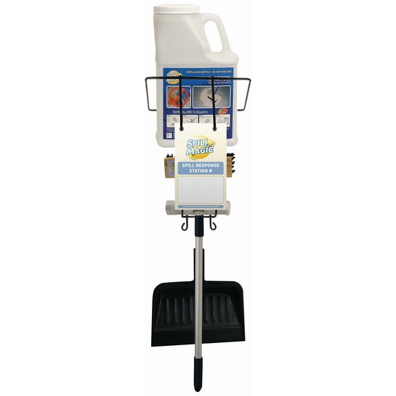 Spill Magic SM1SRSKIT Spill Response Station Kit with Filled Absorbent Powder Bottle CA3