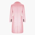 thumbnail image 6 of Hfyihgf Women's Double Breasted Trench Coat Classic Notch Collar Long Sleeve Peacoats Winter Warm Slim Fit Long Woolen Jackets Coat with Pockets Clearance(Pink,XXL), 6 of 7