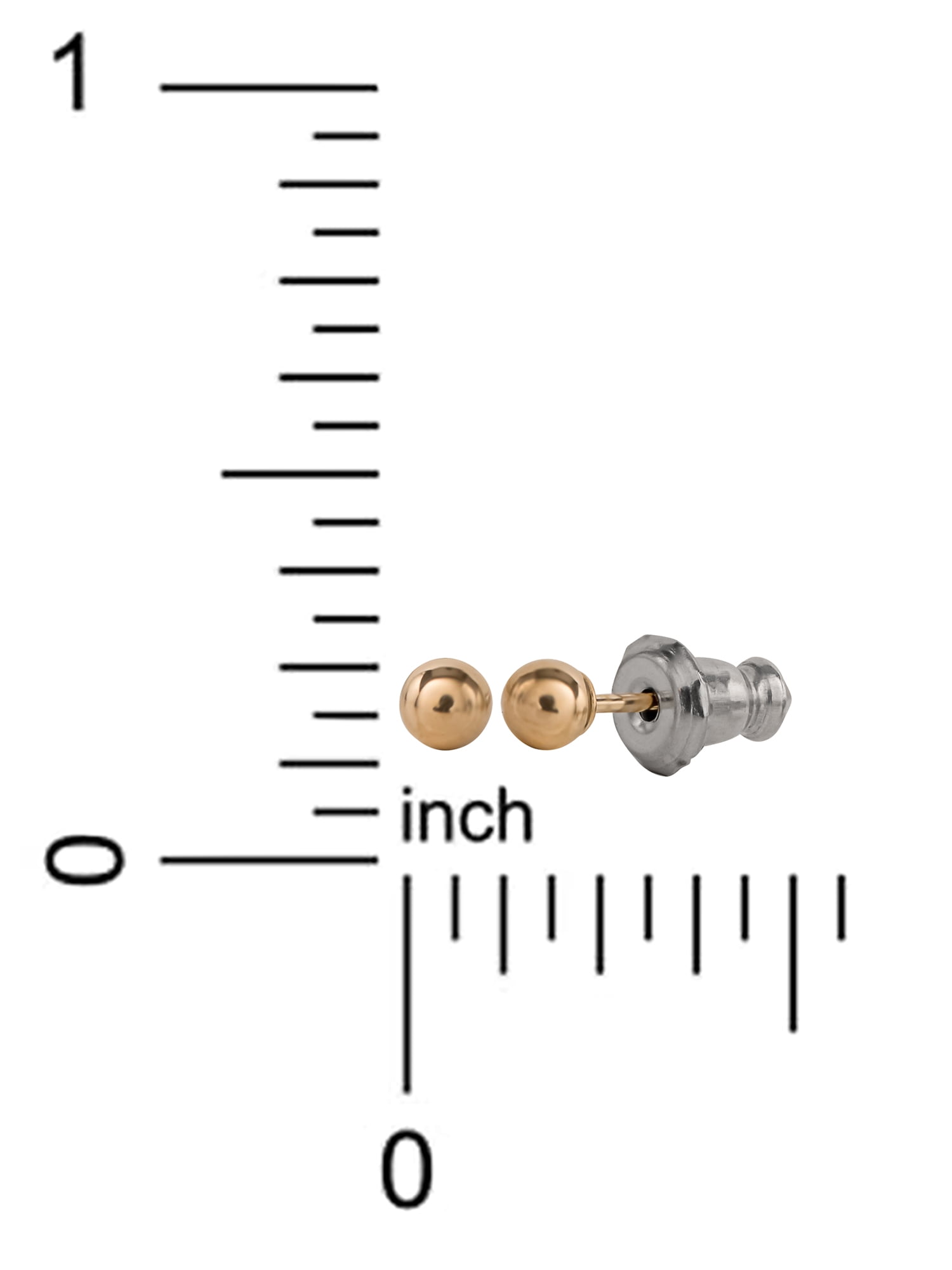 Brilliance Fine Girl’s/Tween 14K Yellow Gold, Ball Stud Earrings