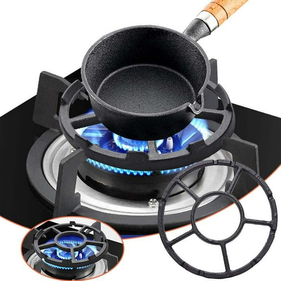 Wok Ring, Non Slip Black Cast Iron Stove Rack for Kitchen Wok Support Ring Cooktop Range Pan Holder Stand Stove Rack Milk Pot Holder - Gas Stove Accessories