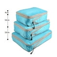 thumbnail image 2 of 3 Pieces Packing Cubes Set Travel Luggage Packing Organizer Packing Organizer; Travel Travel Compression Suitcase Bags - Lake Blue, 2 of 5