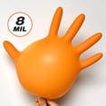 thumbnail image 3 of Guantes desechables TitanFlex ThorGrip Heavy Duty de nitrilo naranja, 3 of 9