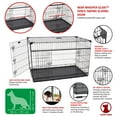 Lucky Dog Sliding DoubleDoor Dog Crate, XLarge, 48"L