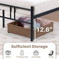thumbnail image 6 of Full Bed Frames with Headboard, Upholstered Platform Bed with Wood Slats 800 lbs Support , Noise Free, No Box Spring Needed, Dark Grey, 6 of 9
