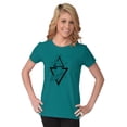 thumbnail image 5 of Triangle Whale Symbolic Spirit Animal Women's T Shirt Ladies Tee Brisco Brands S, 5 of 6