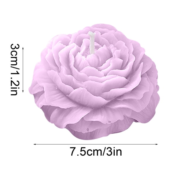 Cera de Vela para la Fabricación de Velas, Vela de Aroma de Flores Ornamento de Aroma Del Día de San Valentín, Vela de Flores Simulada con Base, Velas Románticas para Dormitorio, Sala de Estar