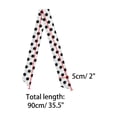 thumbnail image 2 of INSPIRE CHIC Skinny Silky Scarf Polka Dots Waistband Long Narrow Neckscarf Bag Handle Accessory White Big Dot S, 2 of 6