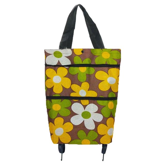 Carrito con bolsa de equipaje con ruedas Bolsas de marrón Zulema Carro de compras