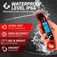 thumbnail image 2 of Digital Instant Read Meat Thermometer - Smak Waterproof Kitchen Food Cooking Thermometer with Backlight LCD - Best Super Fast Electric Meat Thermometer Probe for BBQ Grilling Smoker Baking Turkey, 2 of 7