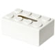 thumbnail image 4 of Dispensador de pañuelos faciales con cubierta de caja de pañuelos Creative Building Block (blanco), 4 of 7