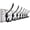 Old White Plate & Black Hook-1 Item-8 Hooks, variant on Wall Mount Coat Rack Brown Plate & Black Hook, 1 Item-5 Hooks, Real Pine Wood 5 Triple Hooks