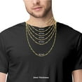 thumbnail image 6 of 10K Yellow Gold Figaro Chain Necklace for Men and Women â€“ Measures 2 mm Thick and 20 Inches Length, 6 of 7