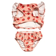 Oodles Summer Strawberries Dog Bikini, Pink, Small