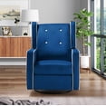 thumbnail image 2 of Relax Lounge Mauna Swivel Glider Recliner Blue Velvet, 2 of 9