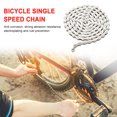 thumbnail image 4 of Cadena de bicicleta Cadena de bicicleta duradera completamente electrochapada Universal 114 enlaces rápidos cadenas de bicicleta de montaña piñón fijo de una sola velocidad JShteea El nuevo, 4 of 9