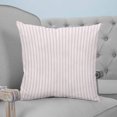 thumbnail image 4 of 16x16 Pillow Covers Set of 2, Pink Vertical Striped Square Throw Pillow Covers for Couch/Sofa/Living Room, Farmhouse Thin Line Stripes Decorative Soft Pillowcases for Couch Throw Pillows, 4 of 7