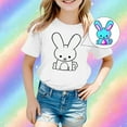 thumbnail image 2 of Easter T Shirt Girls Round Neck Letter Print Sweatshirt Breathable Soft Comfy Baby Clothes for Girls,White,10-11 Years, 2 of 6