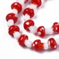 thumbnail image 3 of Autumn Theme Mushroom Handmade Lampwork Beads Strands Red 12.5~14x10~11mm Hole: 1.5mm about 24~25pcs/strand 12.20 inch~12.99 inch(31cm~33cm), 3 of 3