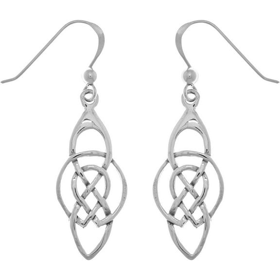 Jewelry Trends Sterling Silver Celtic Infinity Knot Dangle Earrings