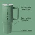 thumbnail image 3 of HydroJug Traveler 32 oz Water Bottle, Stainless Steel Insulated Tumbler with Flip Straw and Handle - Sage, 3 of 7