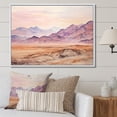 thumbnail image 2 of Designart "Majestic Egyptian Mountains Desert Landscape" Extra Large Landscapes Framed Wall Art - Traditional Purple Egypt Living Room Framed Canvas Art, 2 of 7