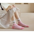thumbnail image 6 of Kids Cotton Crew Socks - 5 Pairs of Cute and Cozy Ankle Socks for Girls – Warm and Breathable - Fits 1-12 Years Old, 6 of 6