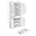 thumbnail image 6 of VASAGLE Pantry Cabinet, 71.7-Inch High Freestanding Tall Cupboard Storage Cabinet with a Drawer, 2 Cabinets, 4 Adjustable Shelves, 6 Door Shelves, for Living Room, Kitchen, White, 6 of 9