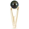 thumbnail image 3 of ANGARA Solitaire Tahitian Cultured Pearl Double Shank Ring in 14K Yellow Gold for Women | June Birthstone, Birthday, Anniversary, Jewelry Gift for Women | Pearl Ring, 3 of 8