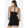 thumbnail image 4 of Pearl Trim Mesh Bodycon Dress M, 4 of 14