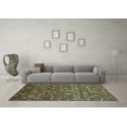 thumbnail image 3 of Ahgly Company Indoor Square Abstract Turquoise Blue Modern Area Rugs, 3' Square, 3 of 4