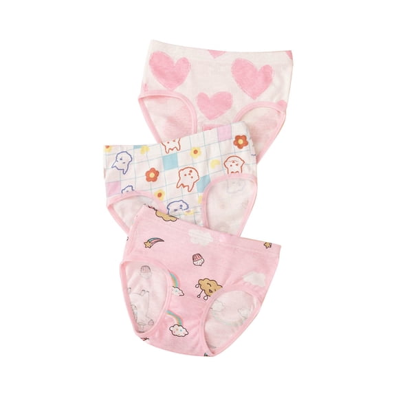 Coerni Girls and Toddler Underwear, Baby Girls Cotton Underwear Soft Shorts Kids Triangle Briefs Panties(Pack Of 3)